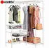 Freestanding Metal Wardrobe Rack with Sliding Baskets for Bedroom closet Storage