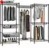 Large Size Armoire Storage Rack with 4 hanging Rods for Closet