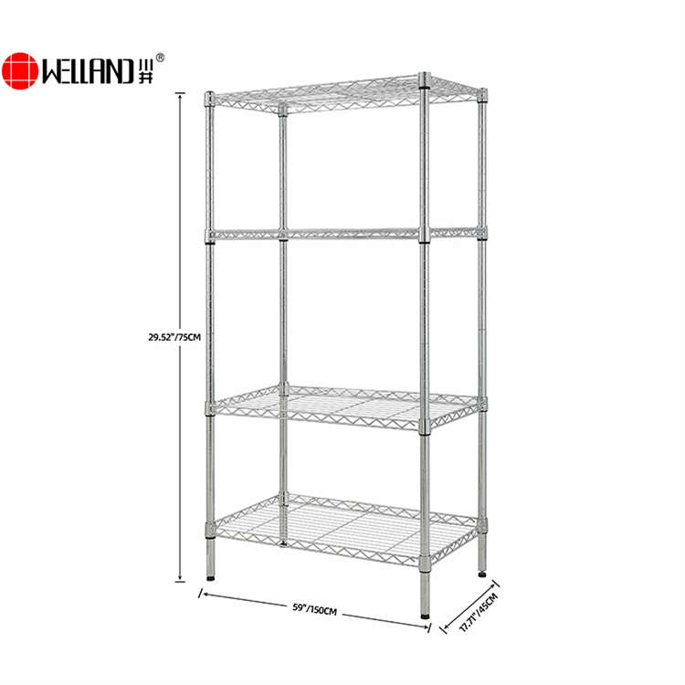 4-layer chrome storage shelf