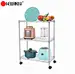 Adjustable 3 Tier Chrome Wire Rack on Wheels