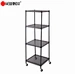 New 4 Tiers Perforated Steel Shelving on wheels