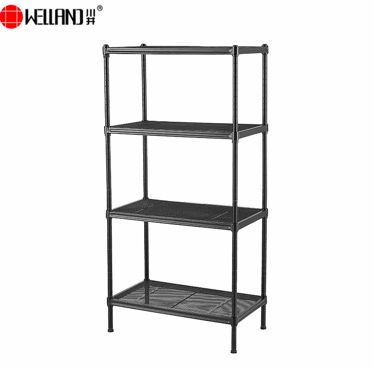 4 tier steel mesh shelf