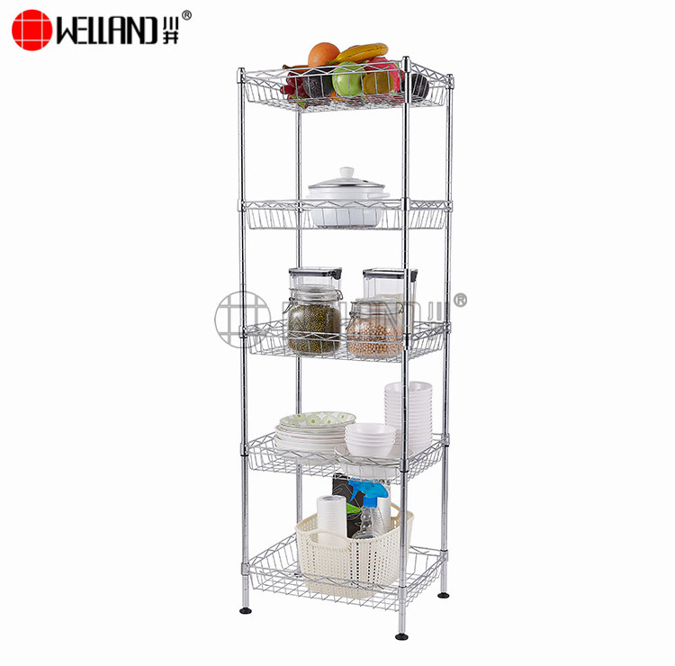 chrome basket rack