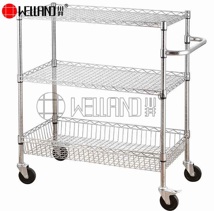 chrome shelf trolley