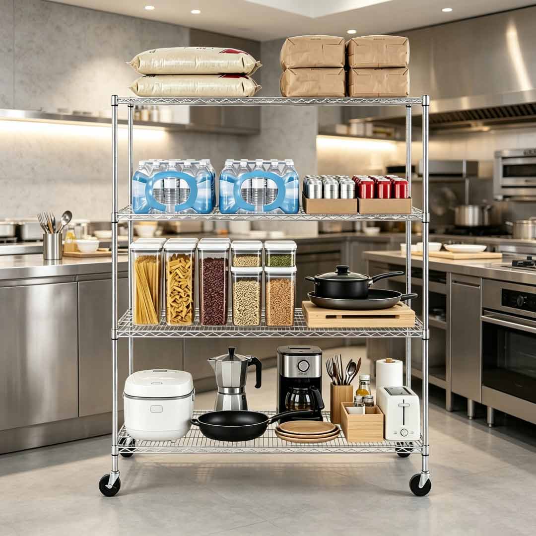 Étagères de rangement pour restaurants