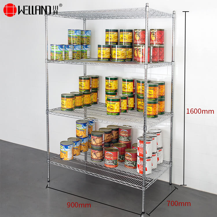 What are wire shelving made of