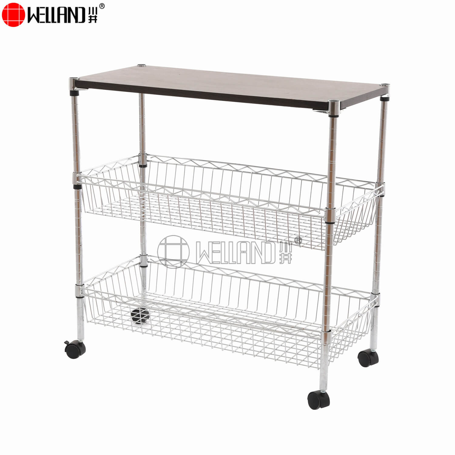 3 tier kitchen food serving trolley