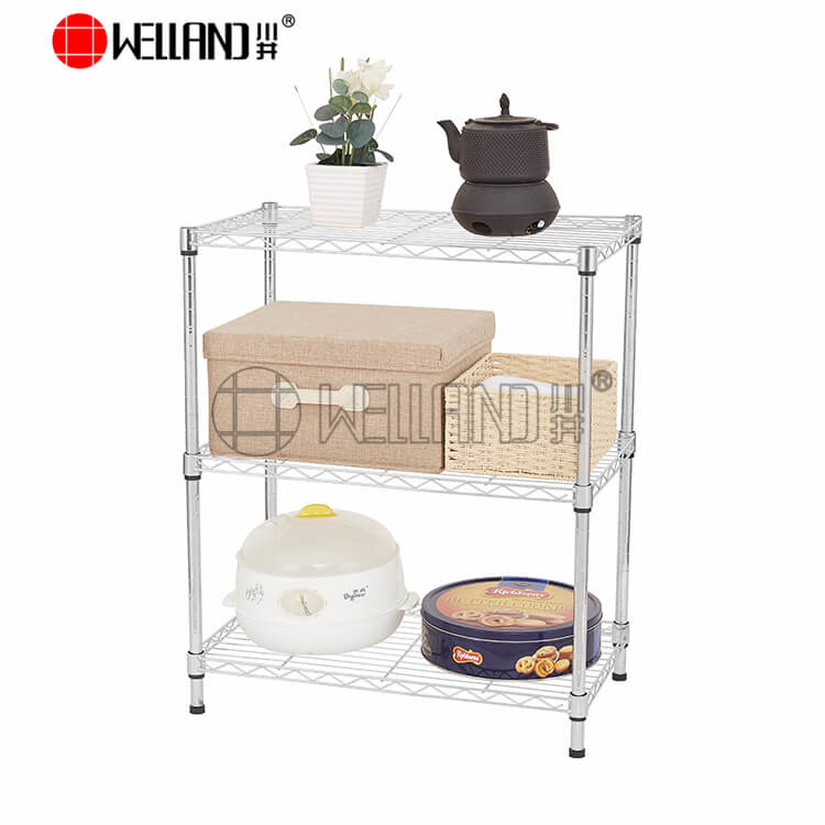 3 tier chrome shelving unit