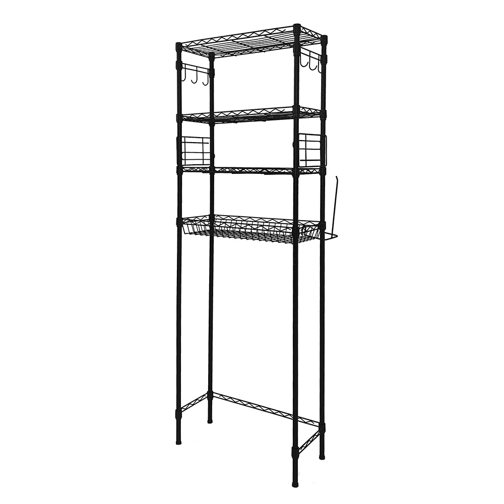 Au-dessus du support de rangement des toilettes