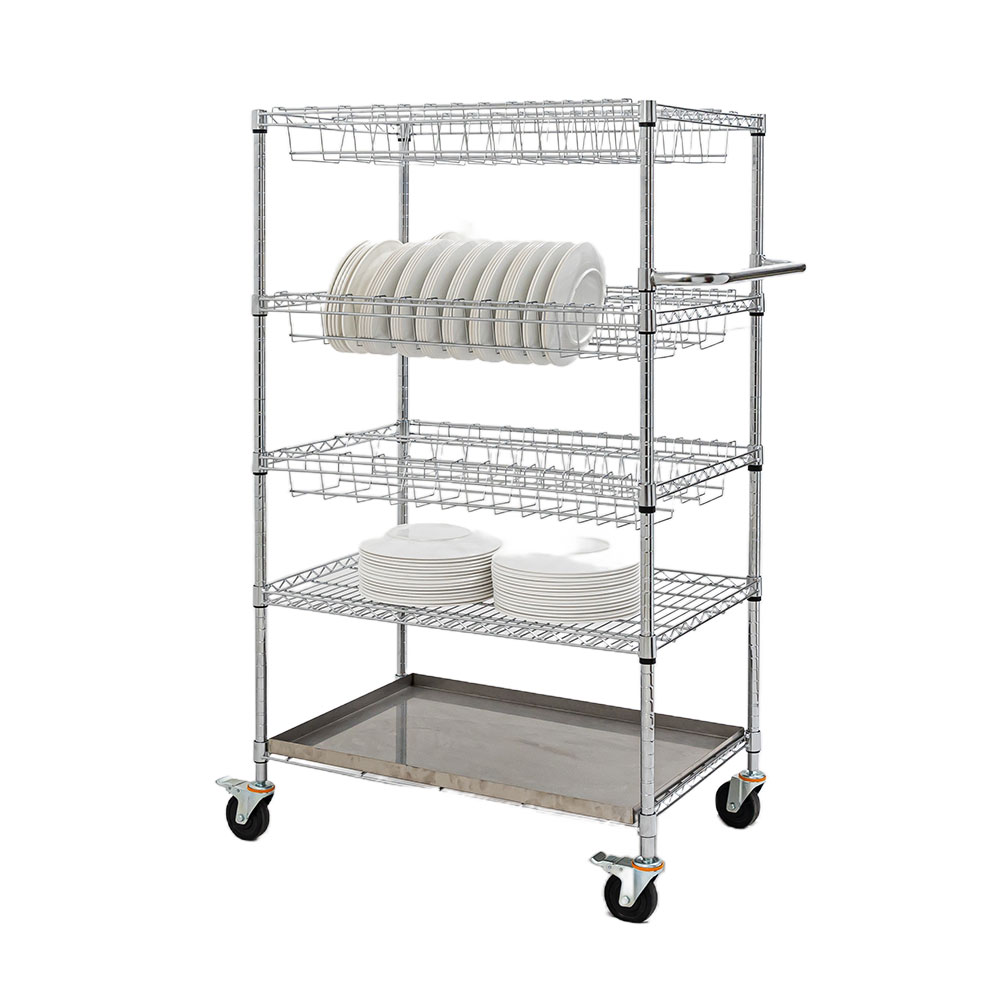 Carrinho de rack para pratos de arame