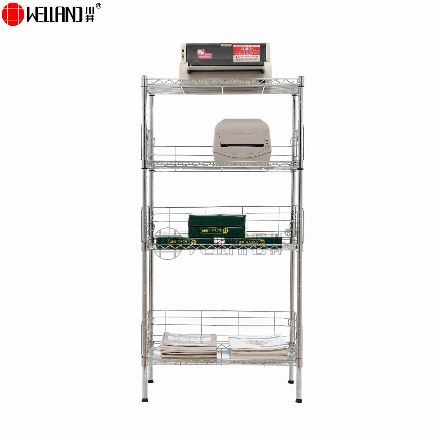 wire frame shelf with dividers