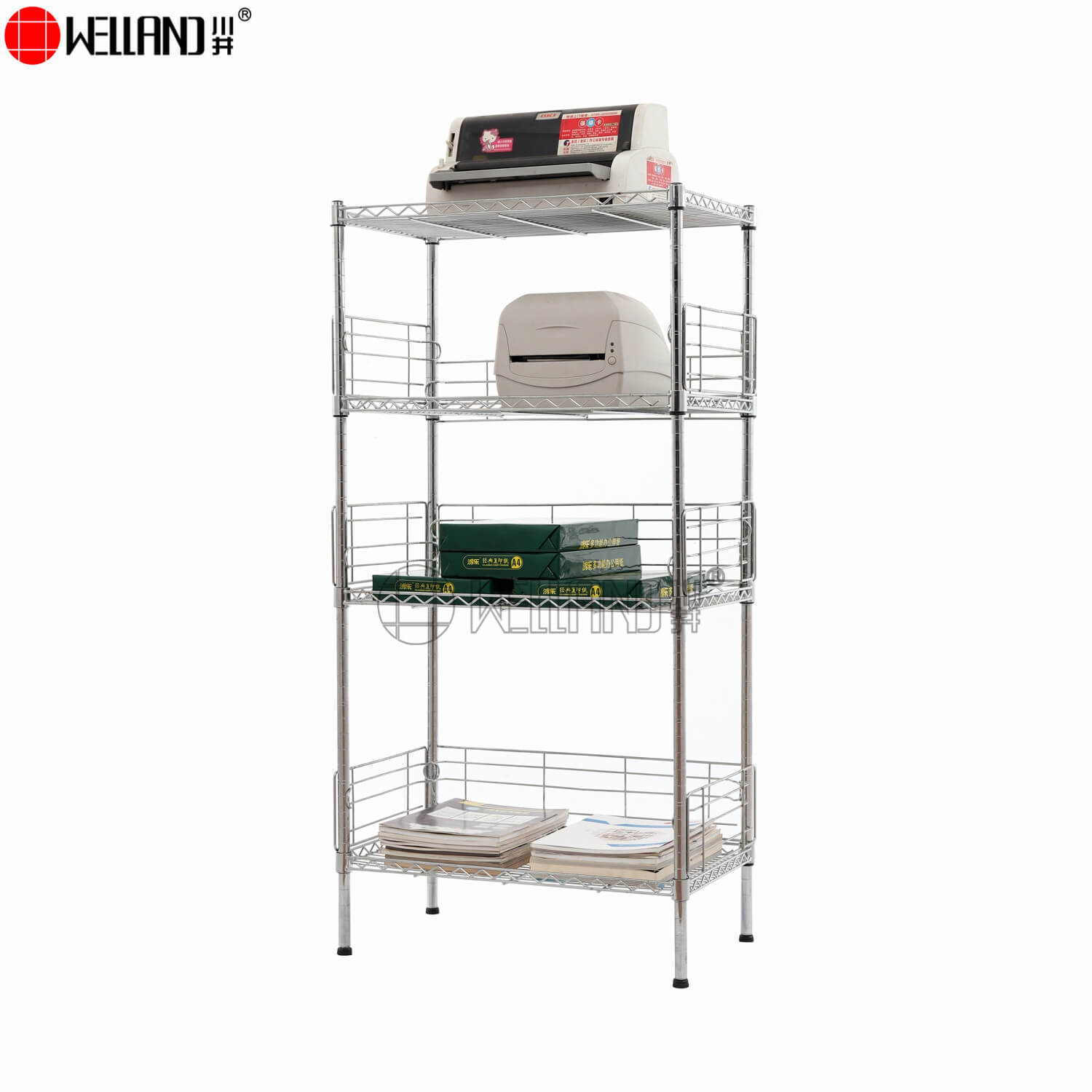 wire frame shelf with dividers