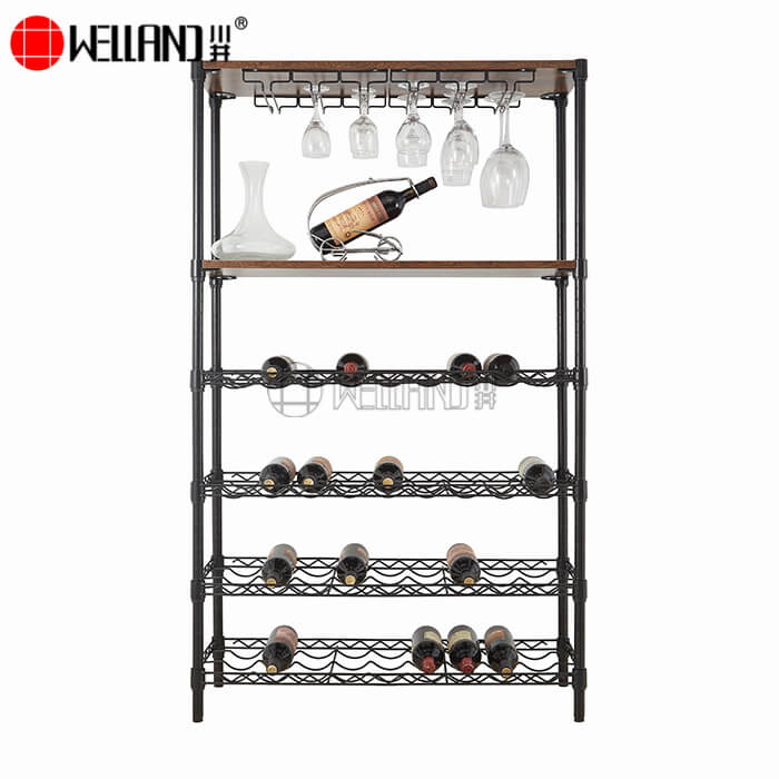 suporte para garrafas de vinho com suporte para copos