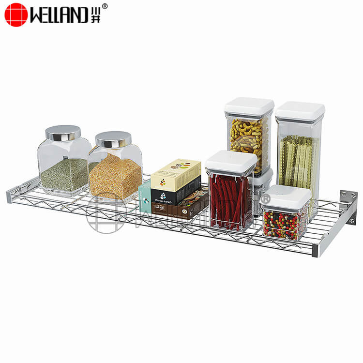 single layer wall mounted wire rack