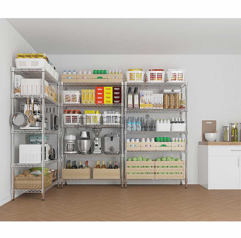 chrome storage rack