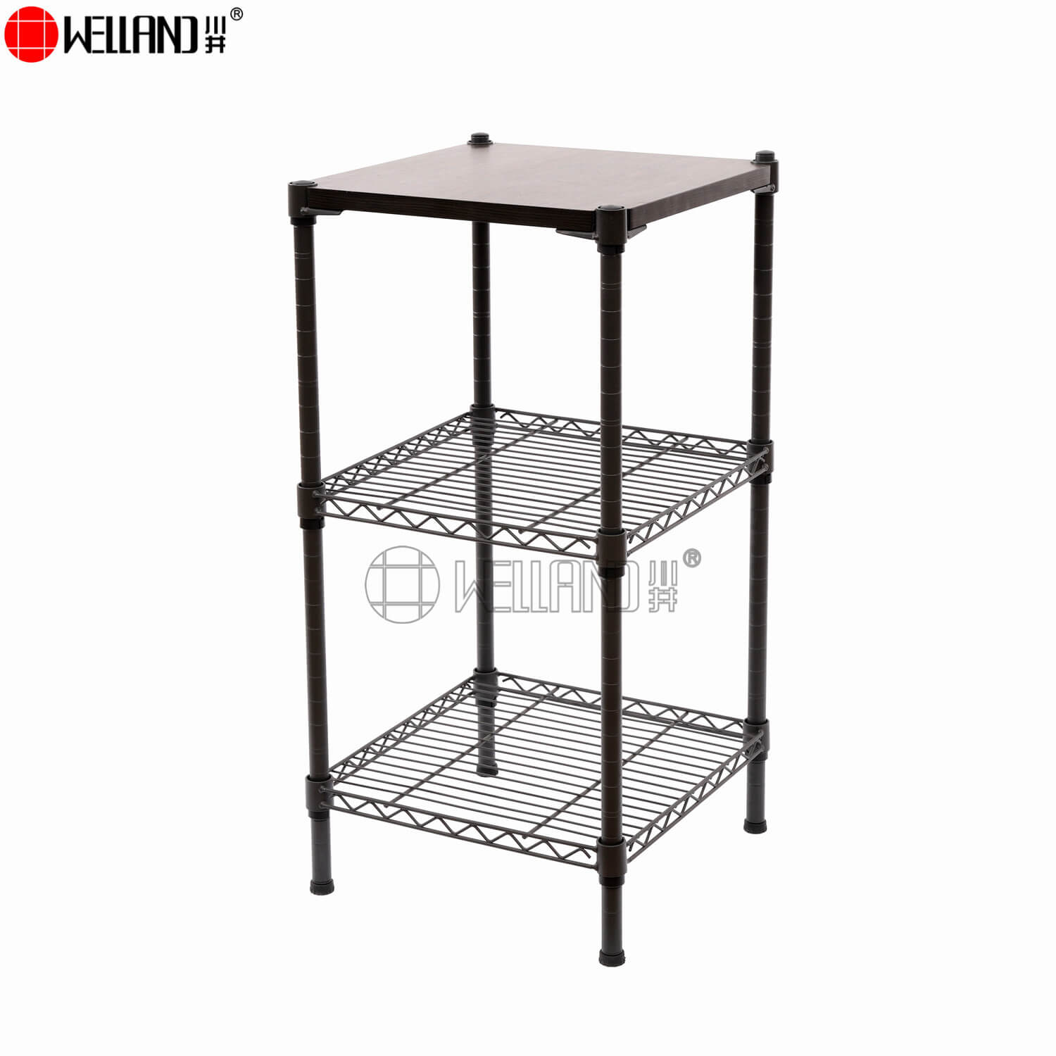 DIY 3 tier mini wire shelf for storage