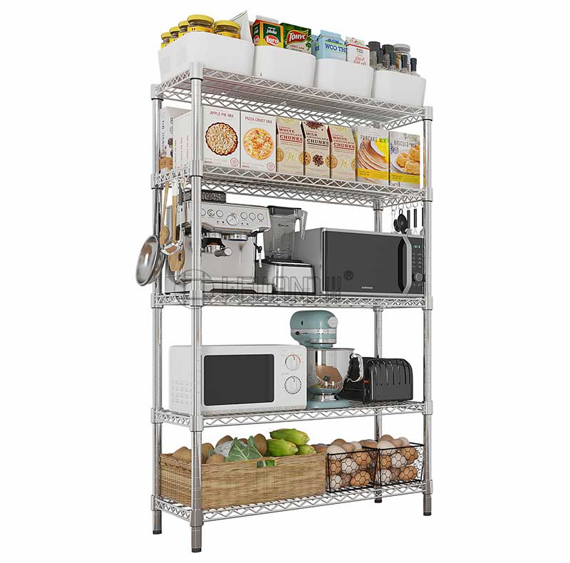 chrome storage rack