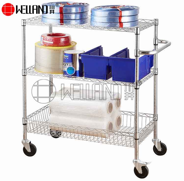 chrome shelf trolley
