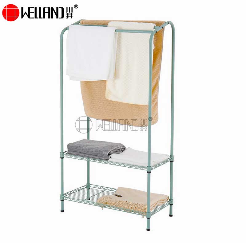 towel rack with shelves