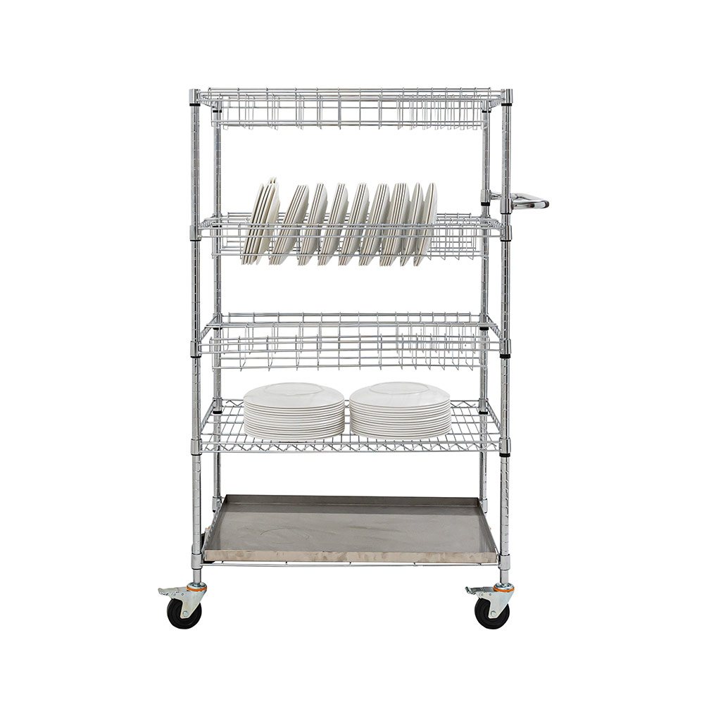 Carrinho de rack para pratos de arame