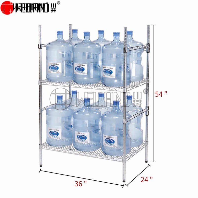 Estante de almacenamiento de bandeja para botellas de agua