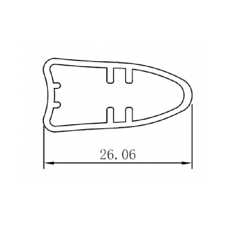 Bottom Rail Aluminium Profiles For blind