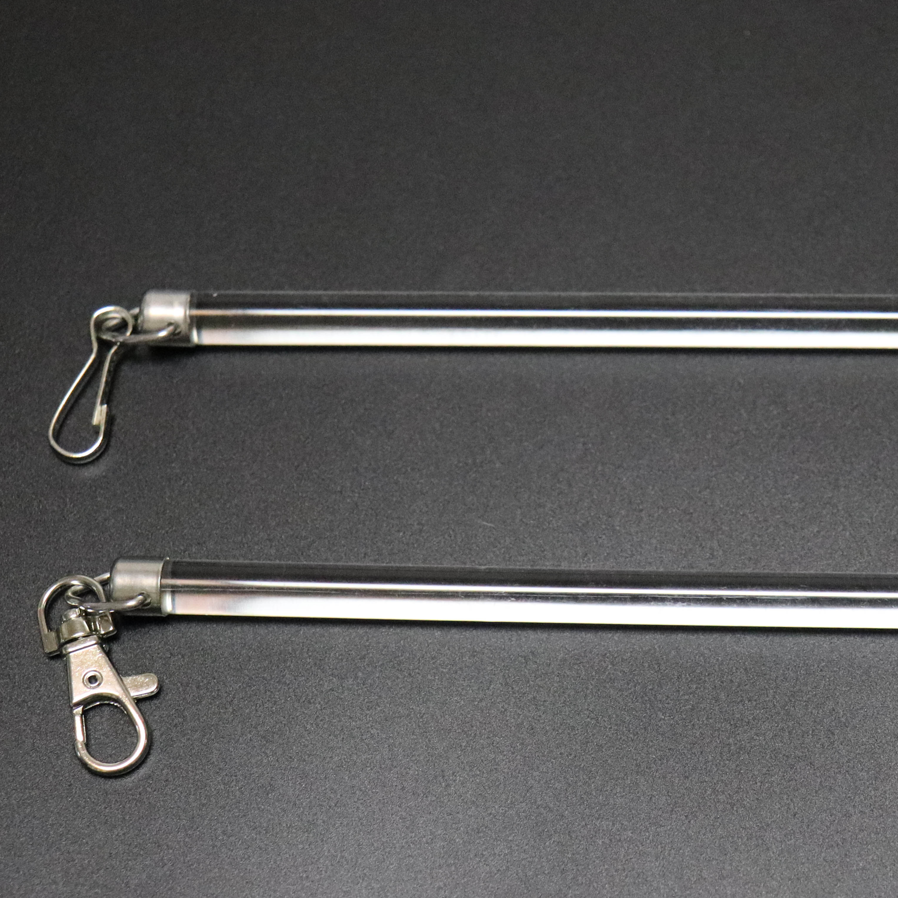 S wave Ripple fold curtain Acrylic clear flick sticks Aluminum metal sticks