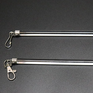S wave Ripple fold curtain Acrylic clear flick sticks Aluminum metal sticks