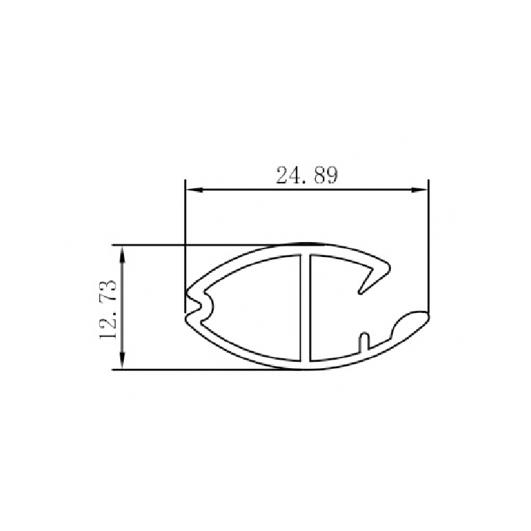 Aluminum curtain bottom rail for roller blind