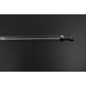 S wave Ripple fold curtain Acrylic clear flick sticks Aluminum metal sticks