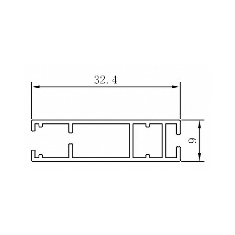 Aluminum profile bottom rail for roller blind