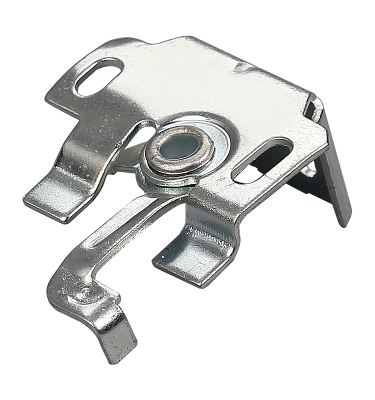 Metal curtain rod bracket, rod flange