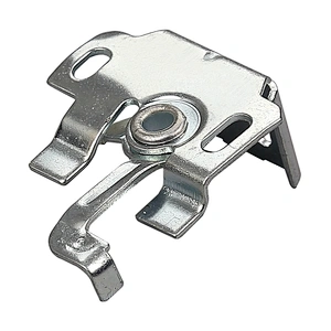 Metal curtain rod bracket, rod flange