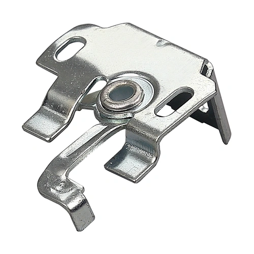 Metal curtain rod bracket, rod flange