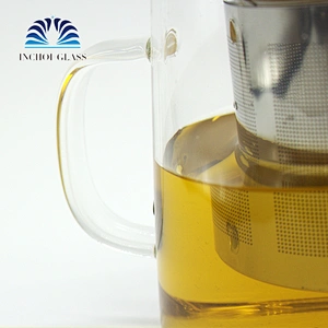 1000ml 33 ounce borosilicate glass teapot sets with stainless steel infuser & lid
