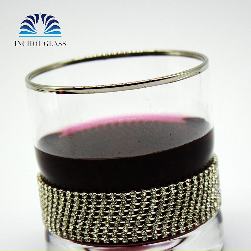 Diamond Phnom penh Silver edge whisky Wine Glass Cup