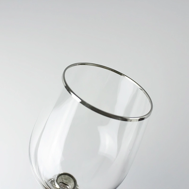 2019 New Diamond Phnom Penh Silver Edge Red Wine Glass Cup