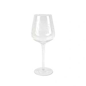 Lead-free Carving Leaves Decorative Pattern Red Wine Glass Goblet