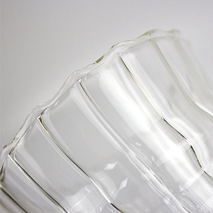 Crystal wine glass Horizontal Grain Vertical Stripes Double Wall Fruit Juice Beer Tea Cup Mike Glass