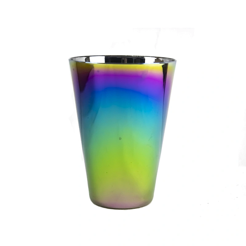 Custom Made Glassware  Electro Plating Rainbow Glass Cup