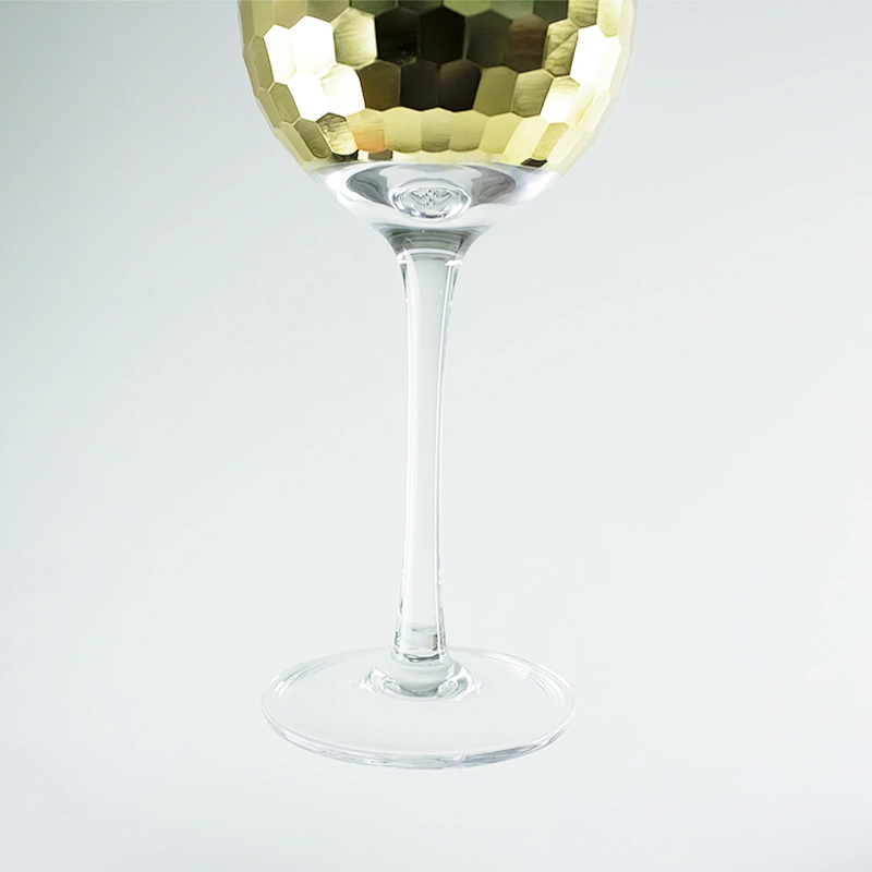 2019 New Design Honeycomb Golden Goblet Red Wine Glass
