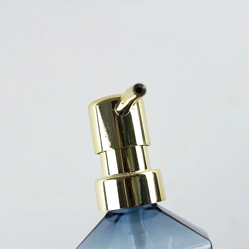 Transparent Blue Shampoo Hand washing liquid glass bottle