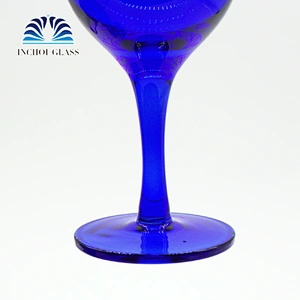 Tea Cobalt Blue Goblet Wine Glass Set