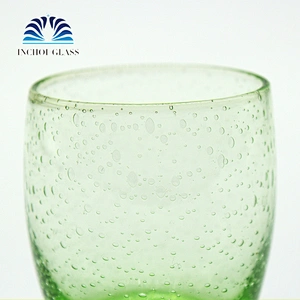 2019 New Design Green Light Color Water Droplets Grain 70ml Small Wine Glass