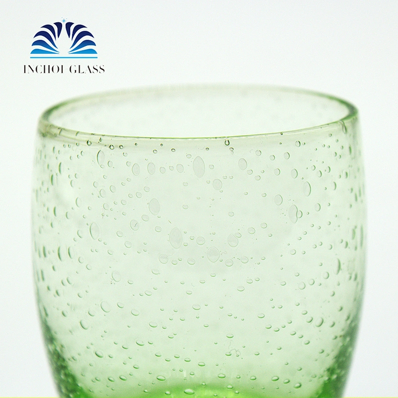 2019 New Design Green Light Color Water Droplets Grain 70ml Small Wine Glass