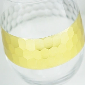Honeycomb pattern glasses Luxury Wedding Gold Foil crystal Wine Glass cup,crystal drink Glass