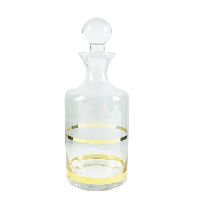 Professional Design And Production Golden Creative Design Decal Pattern Wine Glass Bottle