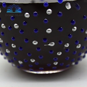 High Quality Clear Blue Spots Red wine Glass Beer Glass