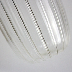 gold medal supplier custom clear Vertical stripes edges kettle Glass bottle Juice pot