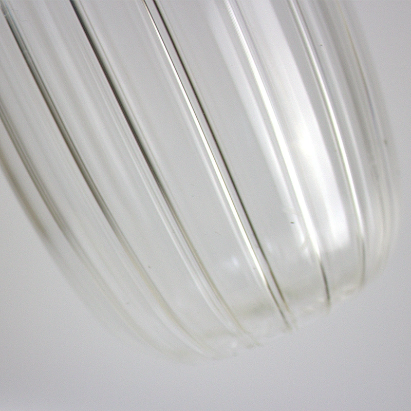 gold medal supplier custom clear Vertical stripes edges kettle Glass bottle Juice pot